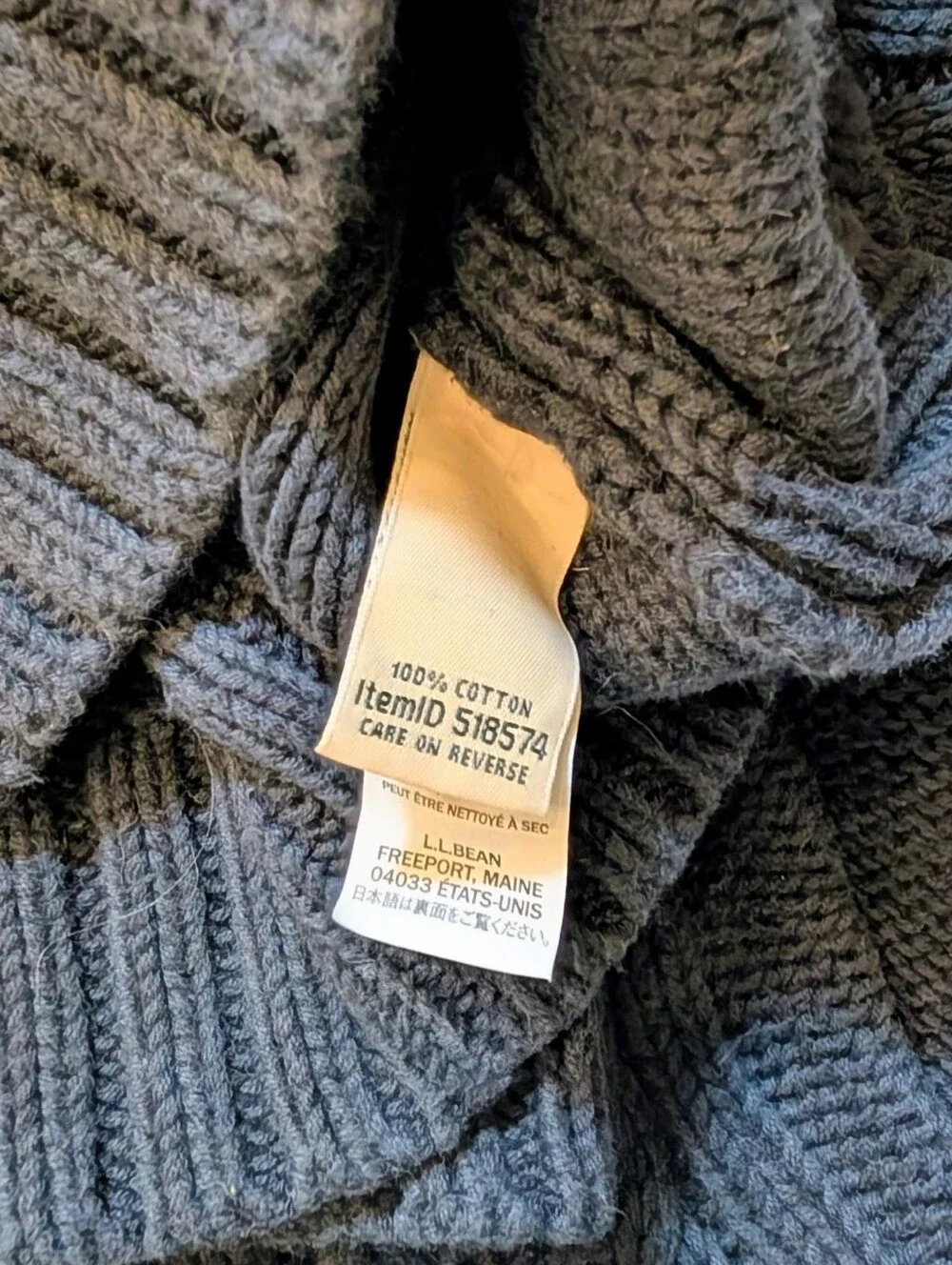 LL Bean Signature Cotton Fisherman Sweater Women's Size 1 X